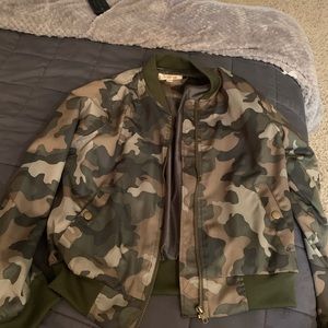 Camouflage bomber jacket
